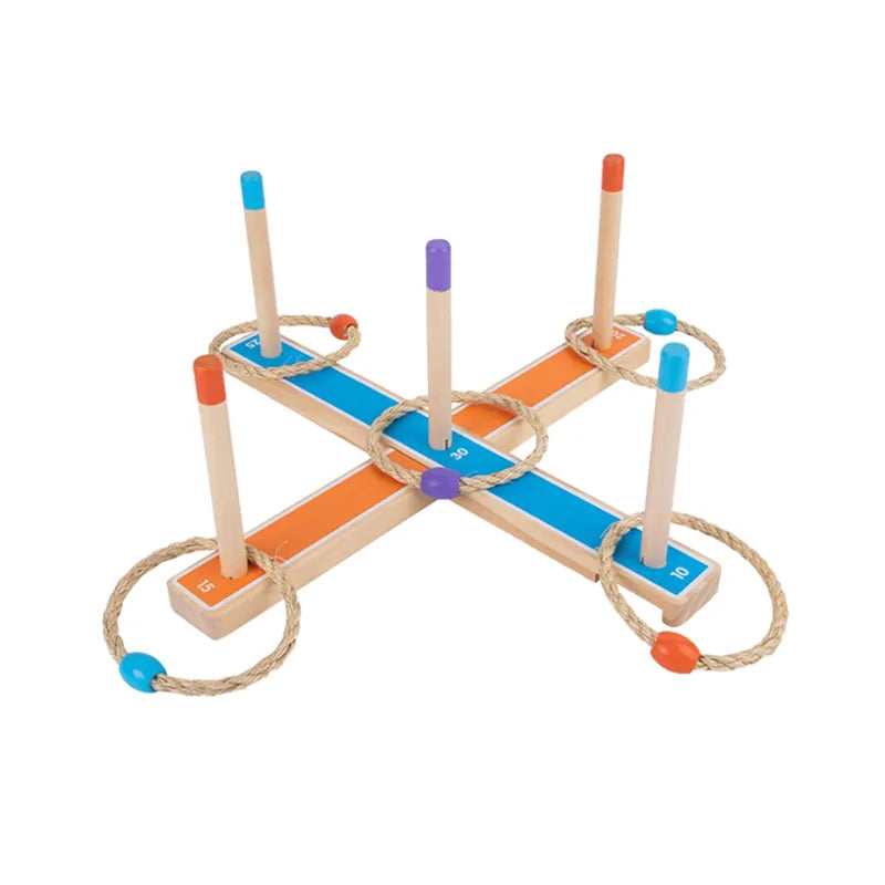 Ringwurfspiel Holz – Reisespiel für Kinder & Familie ab 4 Jahren