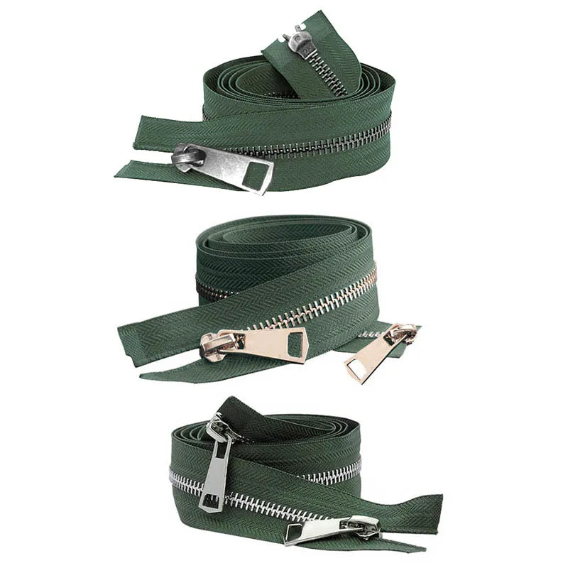 Bunte Metallreißverschlüsse mit Doppel-Schiebern, offen, 20-80 cm-Yabubest - Home & More