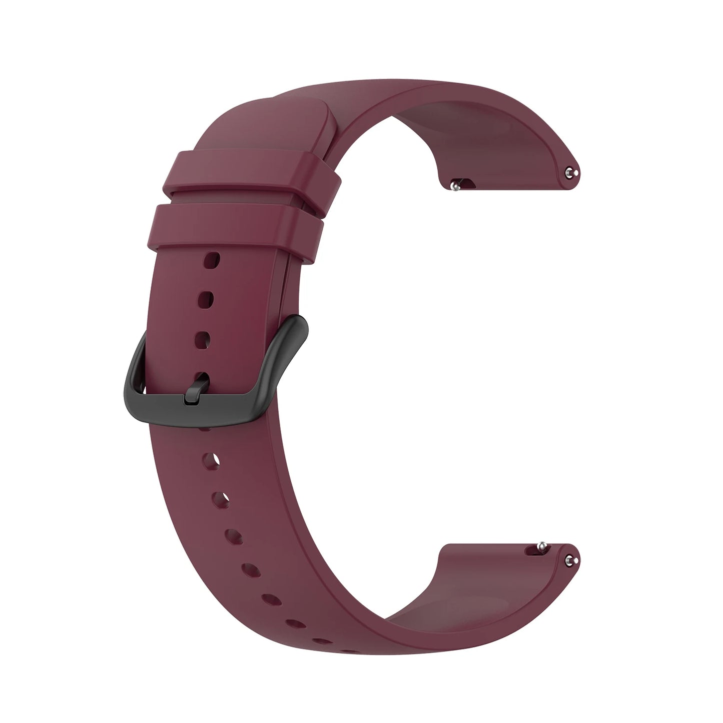 20 mm Silikonarmband kompatibel mit diversen Smartwatches komfortabel
