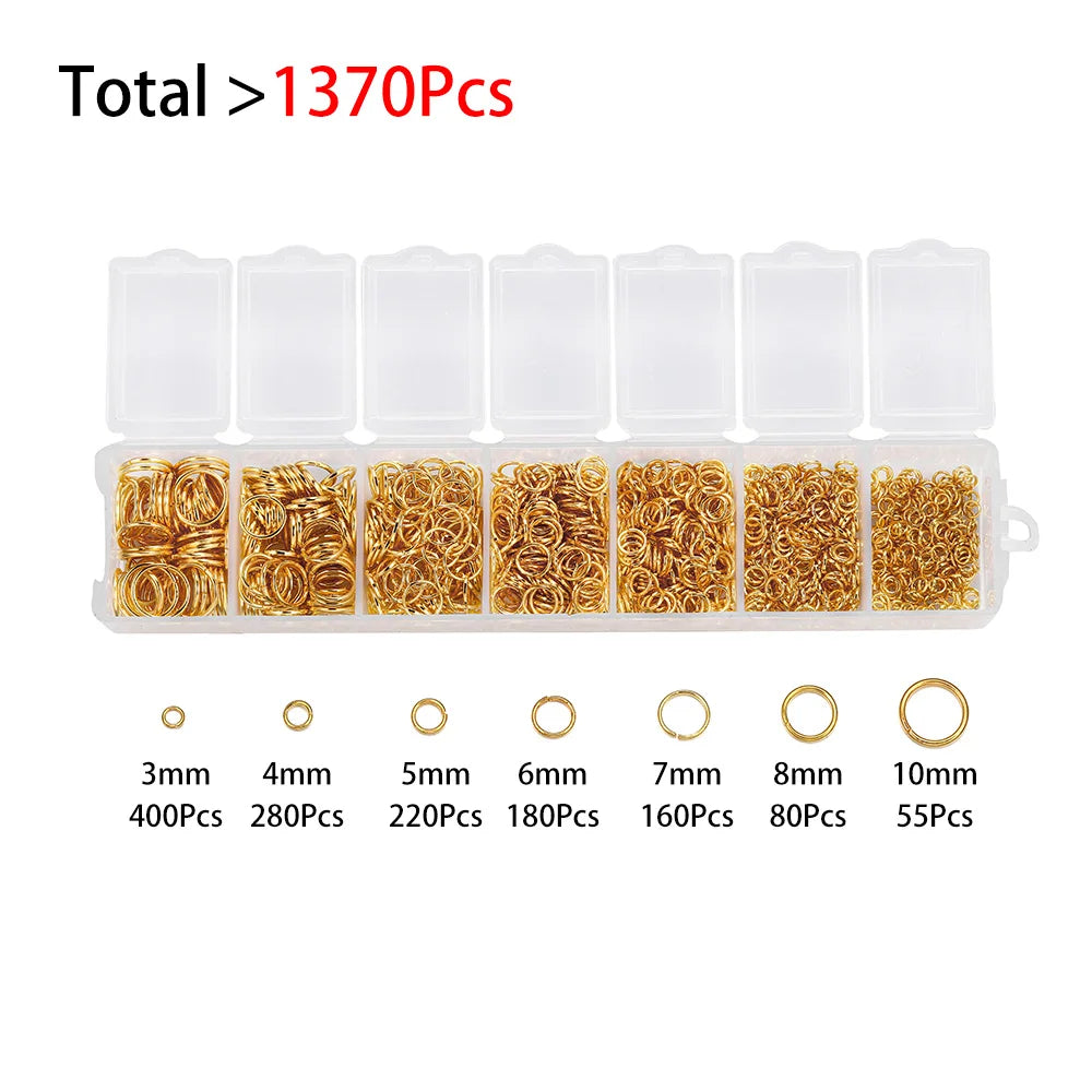Schmuck Bastelset Karabiner Biegeringe Ohrhaken für DIY Projekte