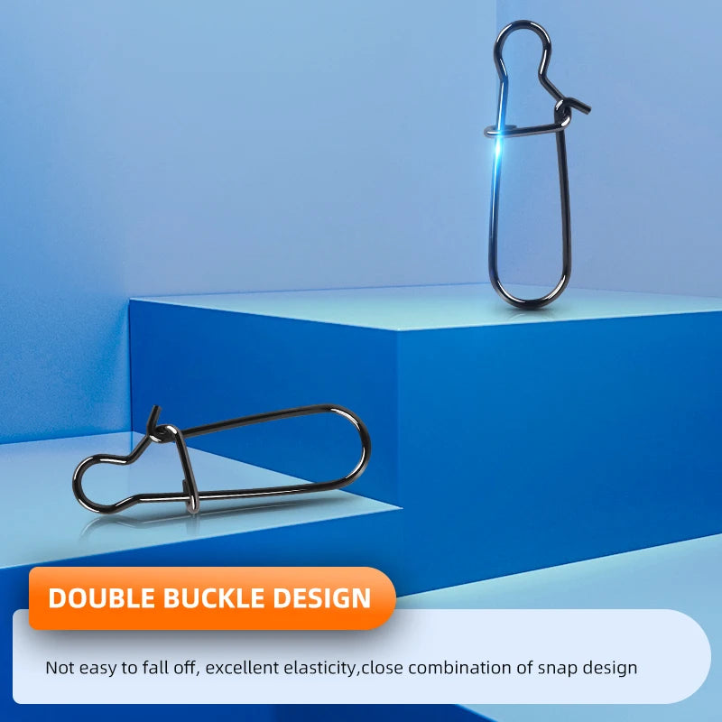 Edelstahl Angelwirbel mit Snap für sicheres Bootsangeln unterschiedliche Größen