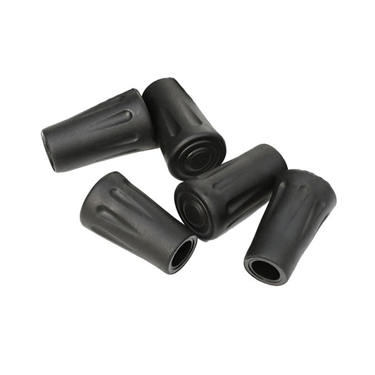 5er Set langlebige Gummispitzen für Trekkingstöcke – rutschfester Outdoor-Schutz