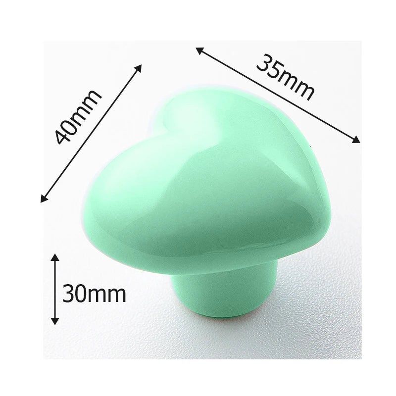 Keramik Herz Möbelgriff Bunte Schrankknöpfe für Kinder - Küche