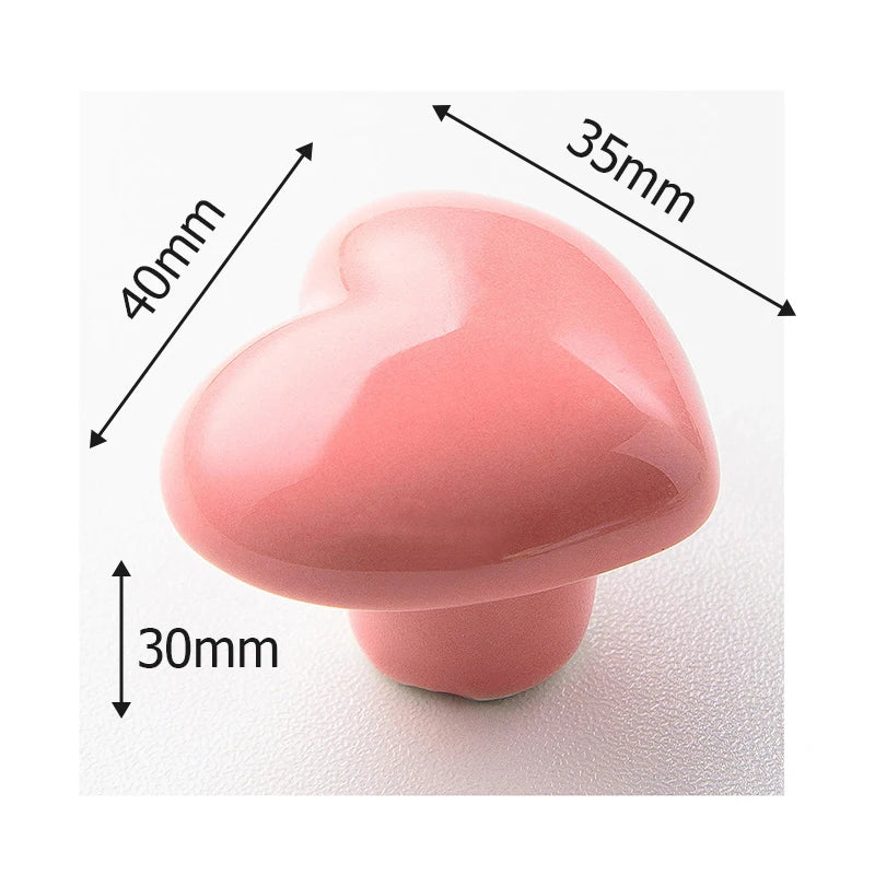 Keramik Herz Möbelgriff Bunte Schrankknöpfe für Kinder - Küche