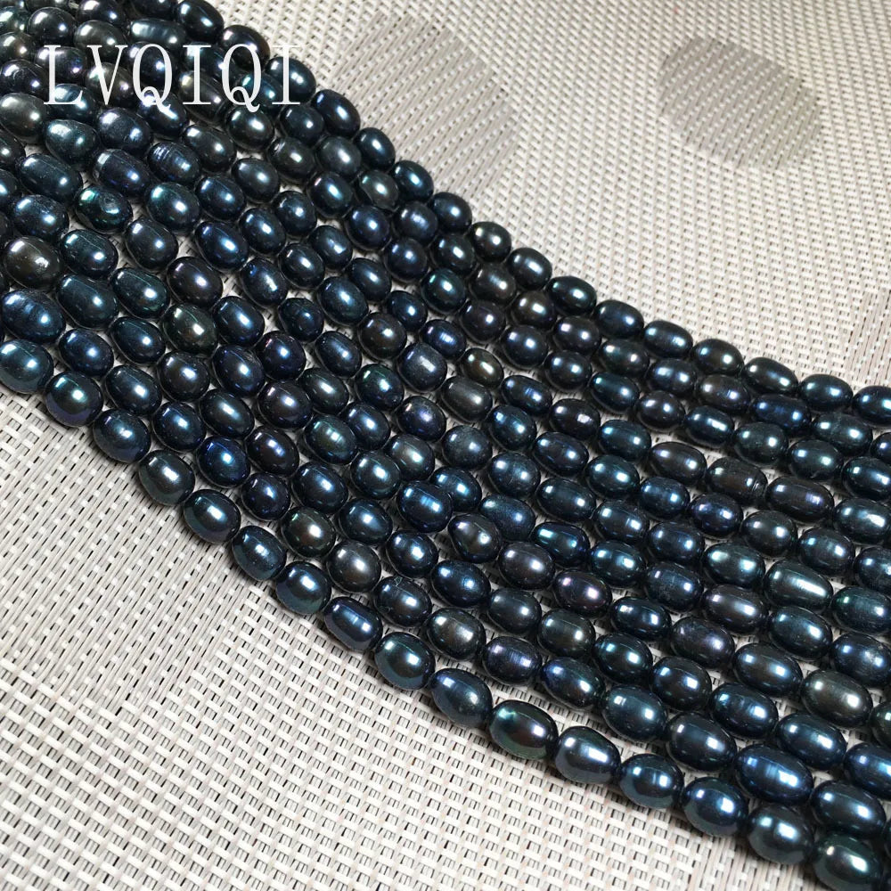 Natürliche Süßwasser-Perlen Rund Lose Schmuckperlen DIY