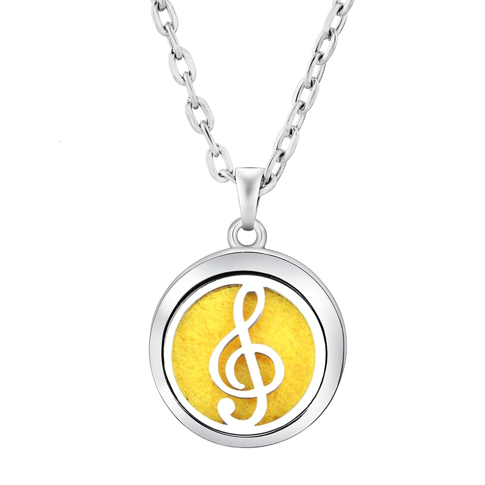 Elegante Aromatherapie Halskette mit Edelstahl Anhänger