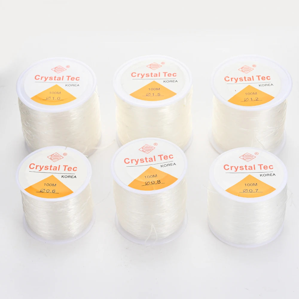 Elastische Schmuck Schnur 0,5-1,5 mm transparenter Faden für DIY Armband