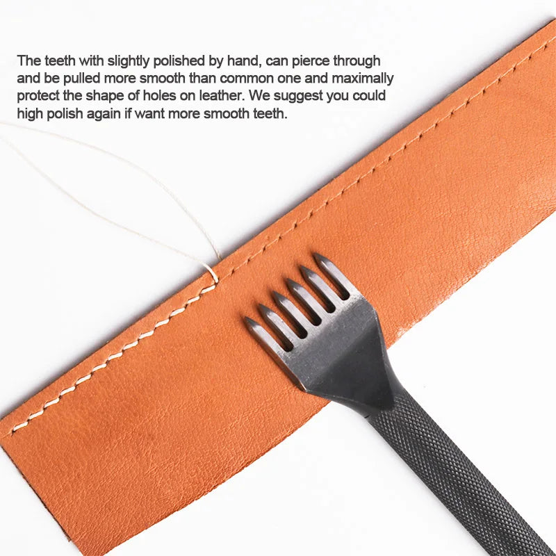 4 teiliges Lederhandwerk Meißel und Locher Set mit Diamantspitze