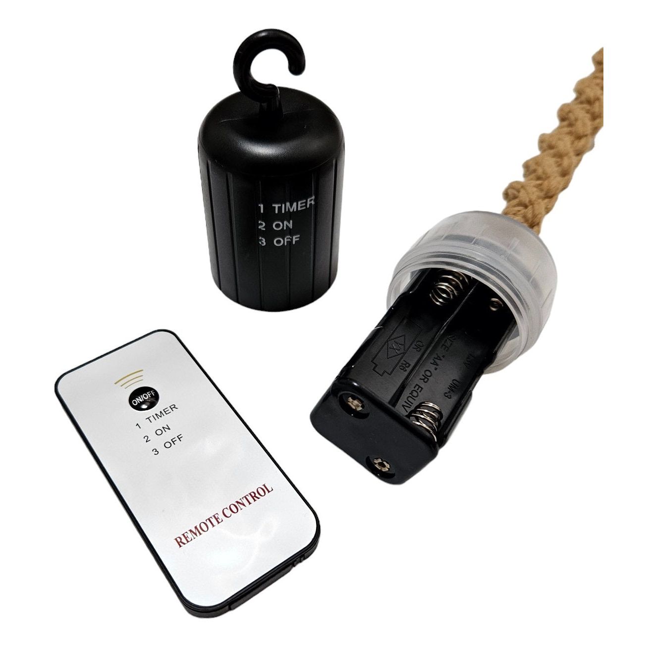 Batteriebetriebene LED Hängelampe mit Timer und Fernbedienung