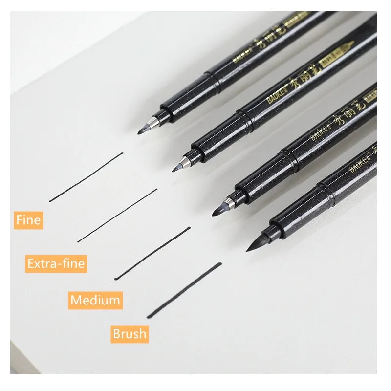 4-teiliges Kalligraphie-Stift-Set mit extra feinen Spitzen für Künstler und Schüler
