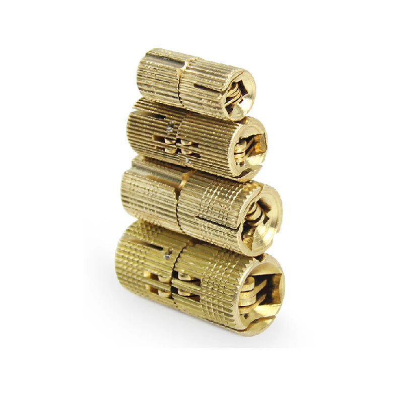 4er Set Kupfer Zylindrische Verdeckte Möbelscharniere 8-16mm Durchmesser