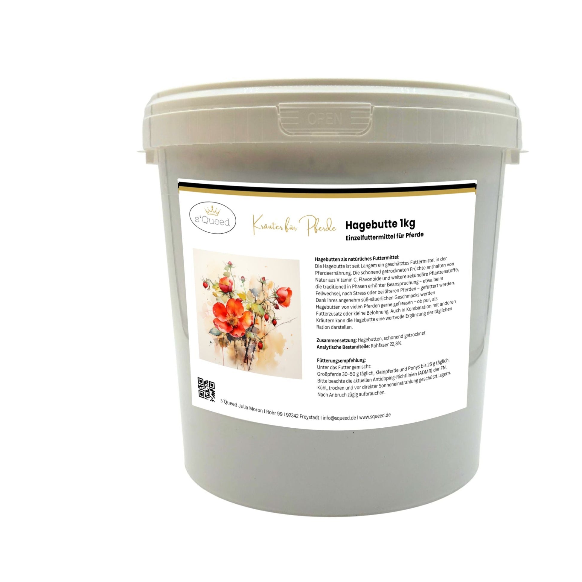 Hagebutten für Pferde 1kg, getrocknet, ganze Frucht