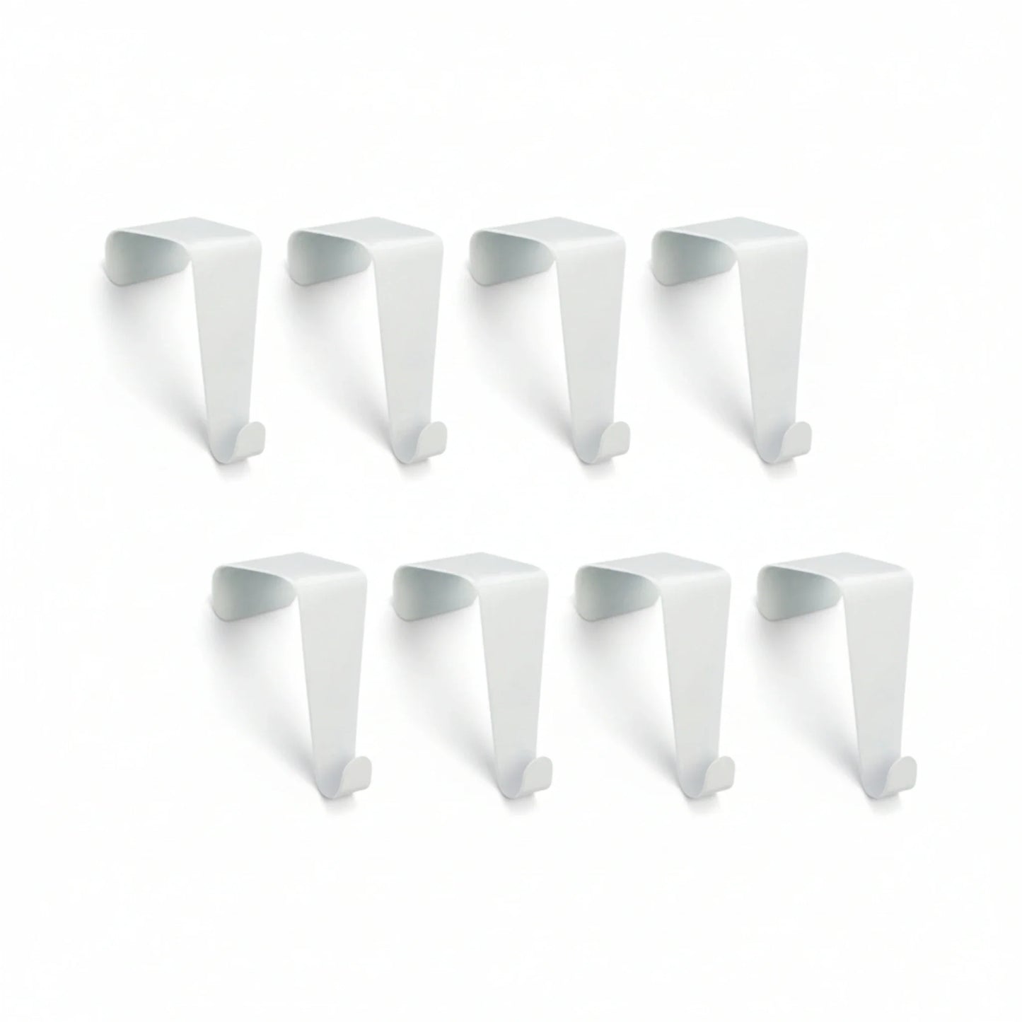 Haken Türhaken Fensterhaken zum einhängen weiß Metall 8 Stück Set ohne Bohren-Miamonda
