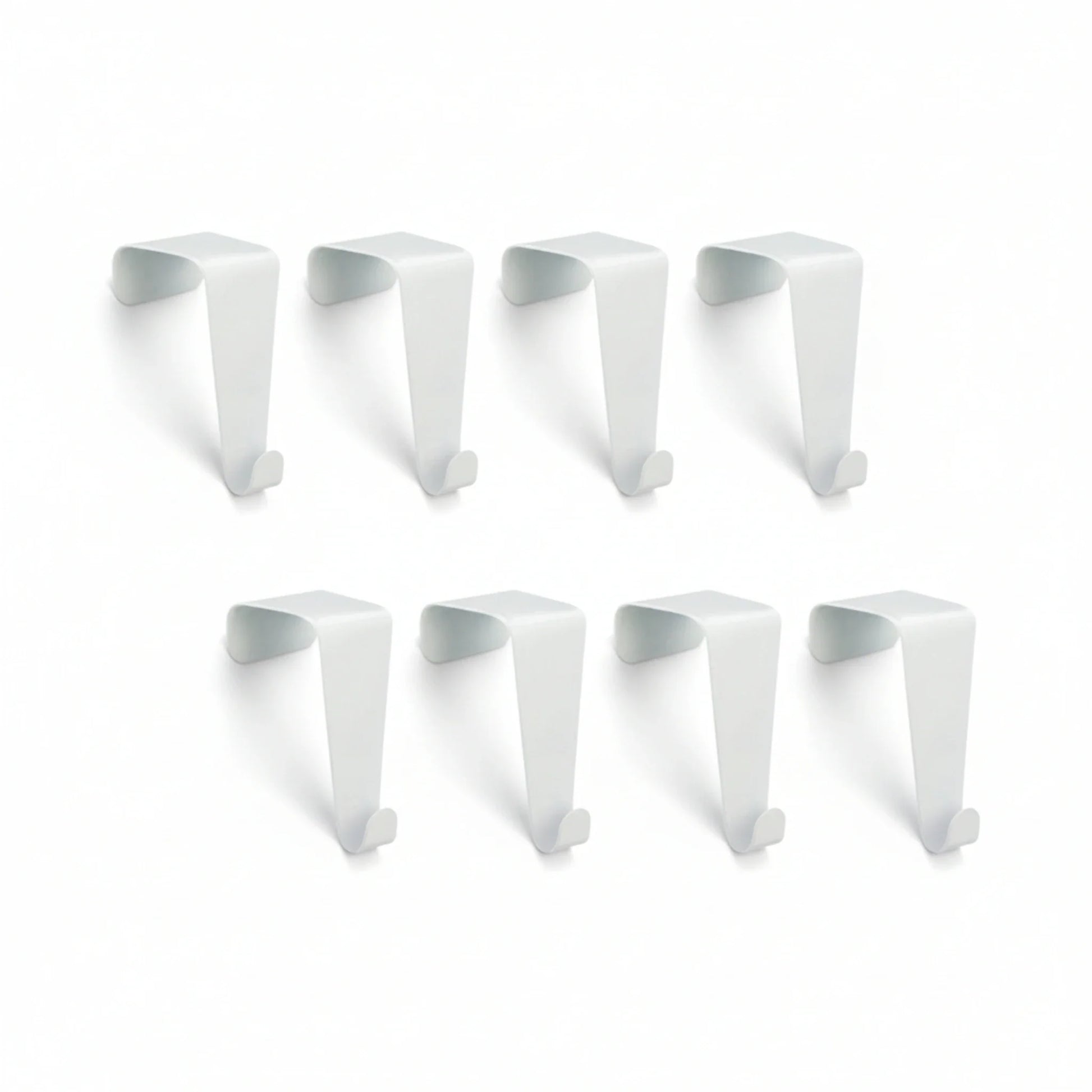 Haken Türhaken Fensterhaken zum einhängen weiß Metall 8 Stück Set ohne Bohren-Miamonda