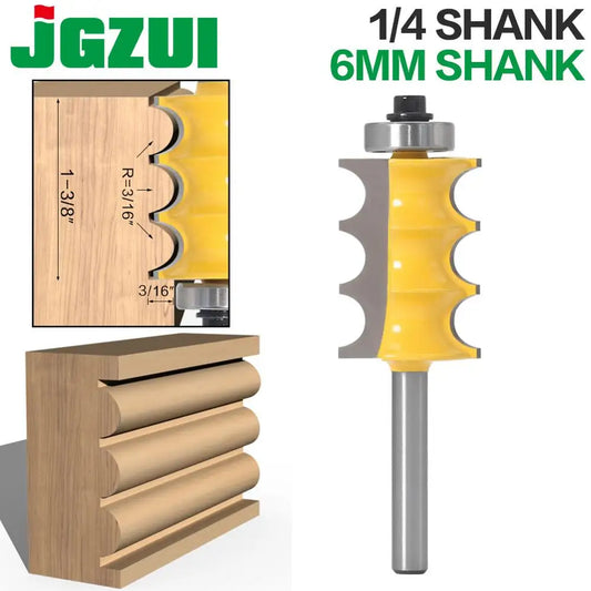 1pc 1/4 Schaft 6mm Triple Perle Form Router Bit für Holzfräsen