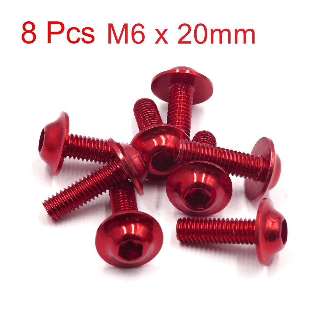 M6x20 mm Sechskantschrauben rote Verkleidungsschrauben Motorrad Roller