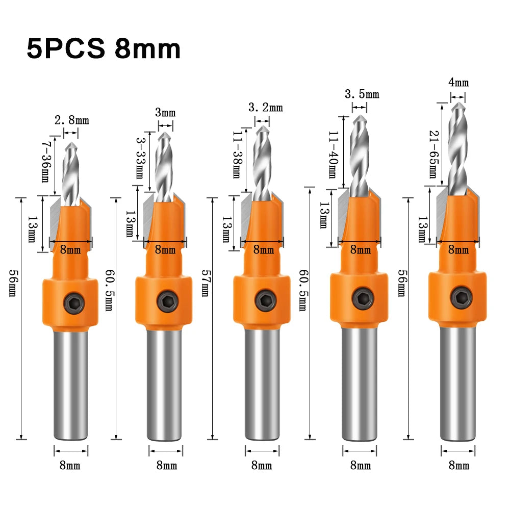 HSS Senker Router Bit mit 8mm Schaft für präzise Holzbearbeitung