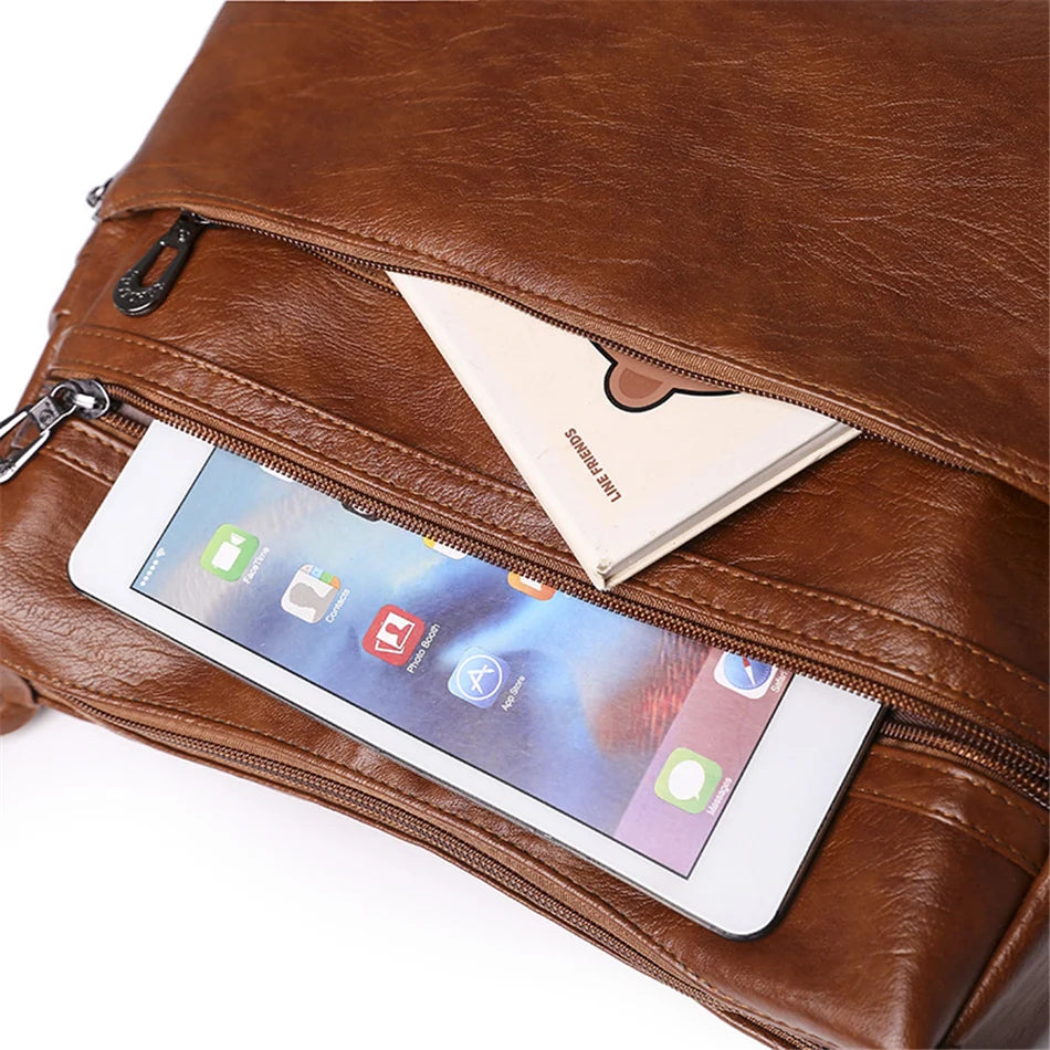 3-lagige große Schultertasche mit Reißverschluss, lässige Crossbody-Tasche-Yabubest - Home & More