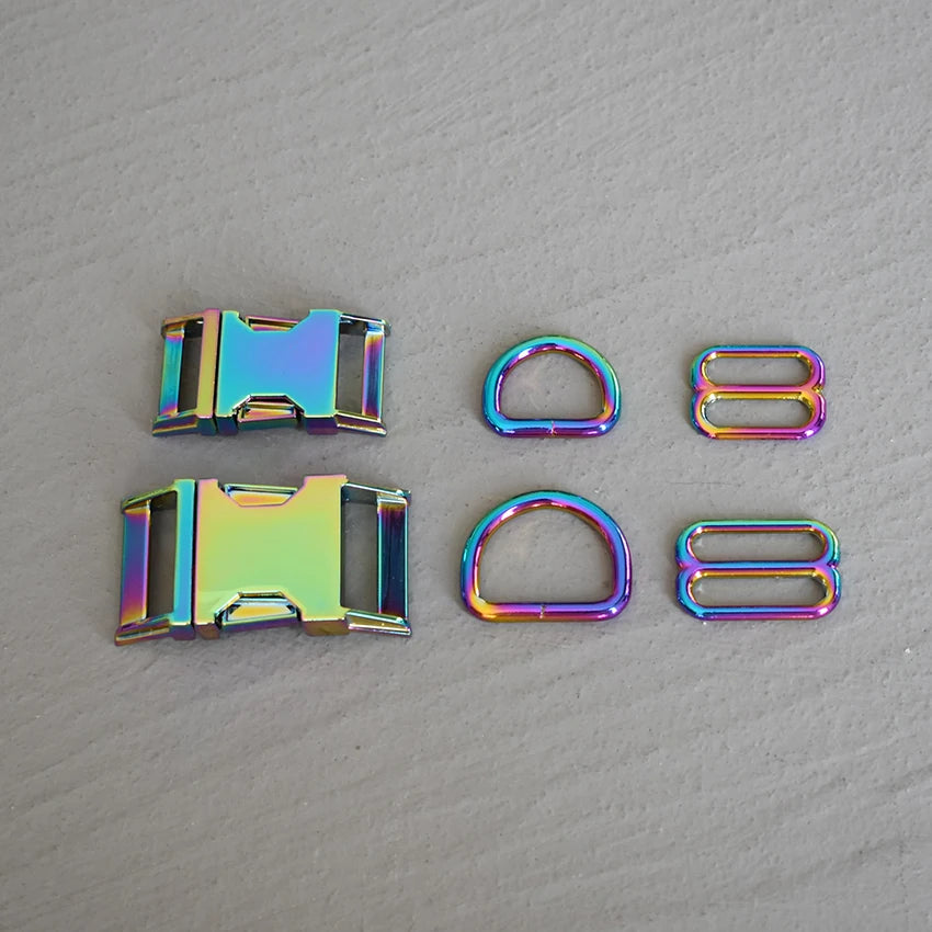 Vielseitiges Metall Schnallen Set für DIY Hundehalsbänder und Taschen