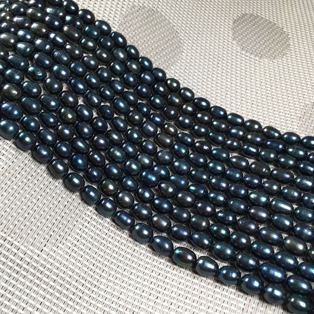 Natürliche Süßwasser-Perlen Rund Lose Schmuckperlen DIY