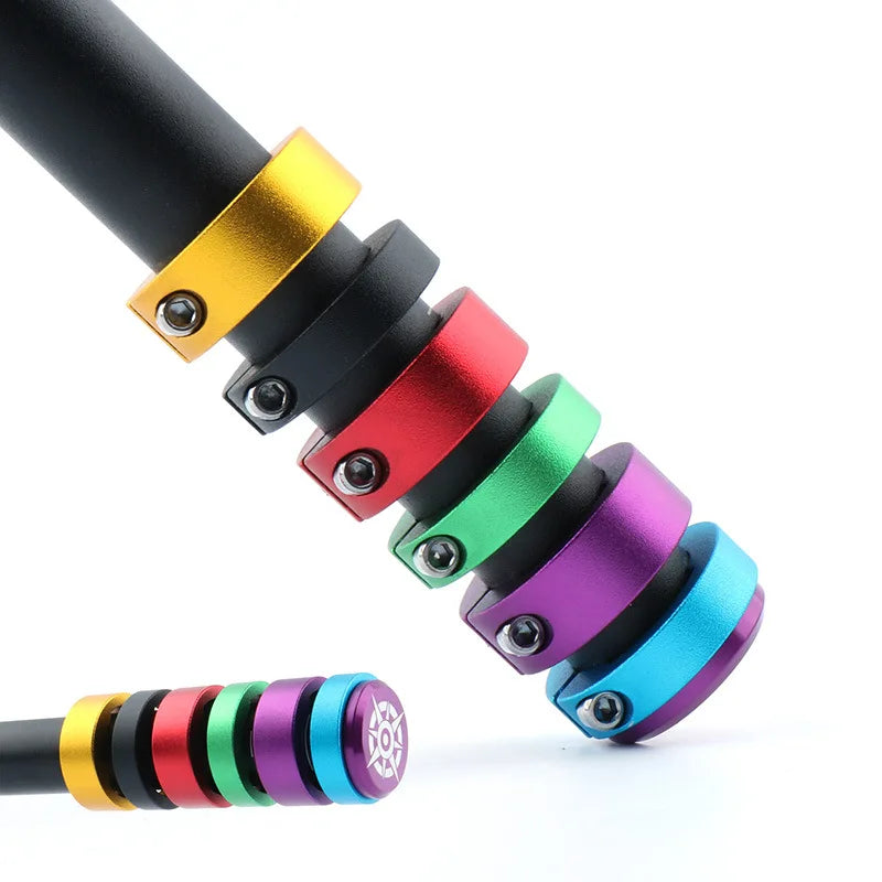 Robuste 2er Set Fahrradgriffe Lock Ringe Aluminium 22,2 mm in 6 Farben