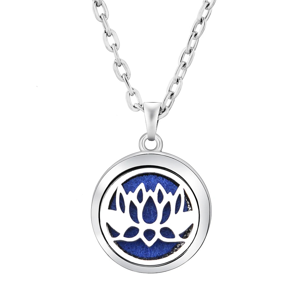 Elegante Aromatherapie Halskette mit Edelstahl Anhänger