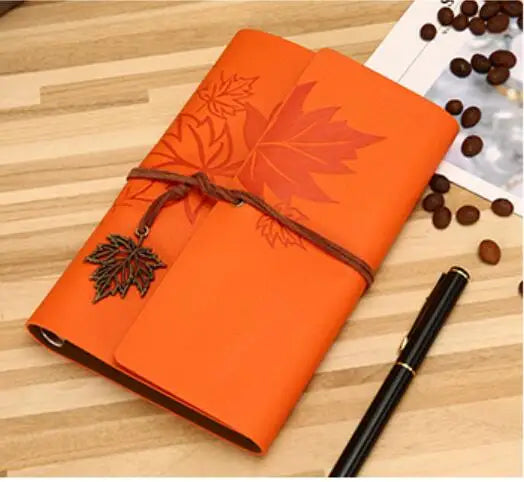 Vintage Notizbuch A5 A6 A7 aus Kunstleder mit blanko Seiten-Yabubest - Home & More