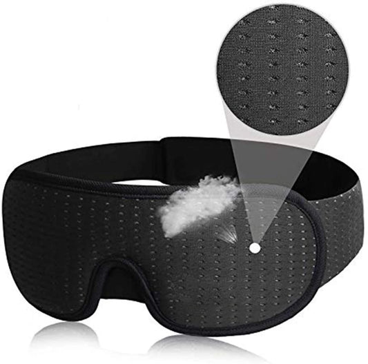 3D Schlafmaske mit Memory Foam – Maximale Lichtblockade - Komfort, verstellbar