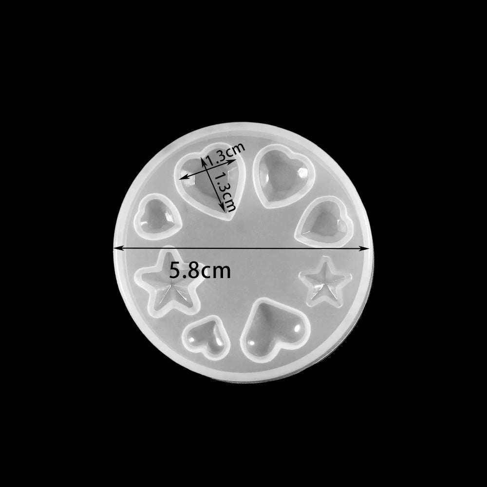 Herz Anhänger Silikonform für DIY Epoxidharz Schmuck Gussform Set