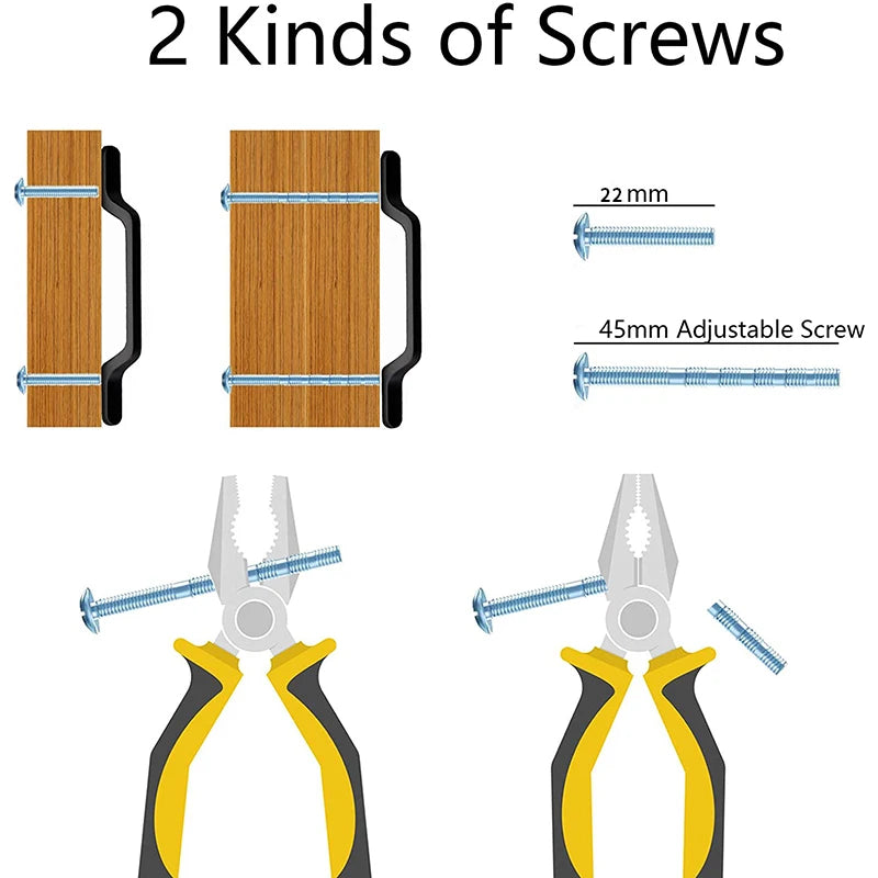 Mattgoldener Aluminium Möbelgriff 96-192mm Modern - Robust