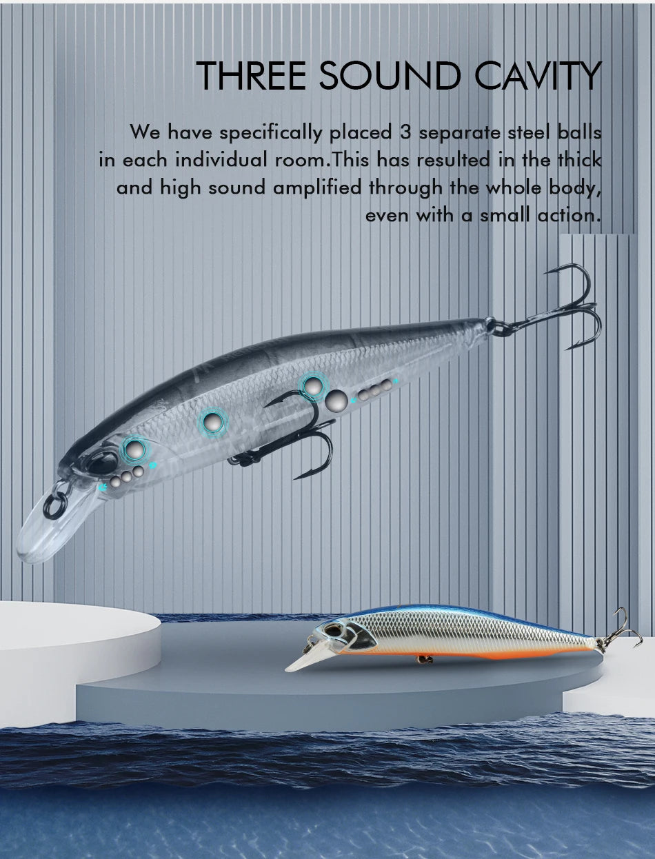 Professioneller schwimmender Wobbler Angelköder Minnow 14g 0,8 bis 1,0 m-Yabubest - Home & More