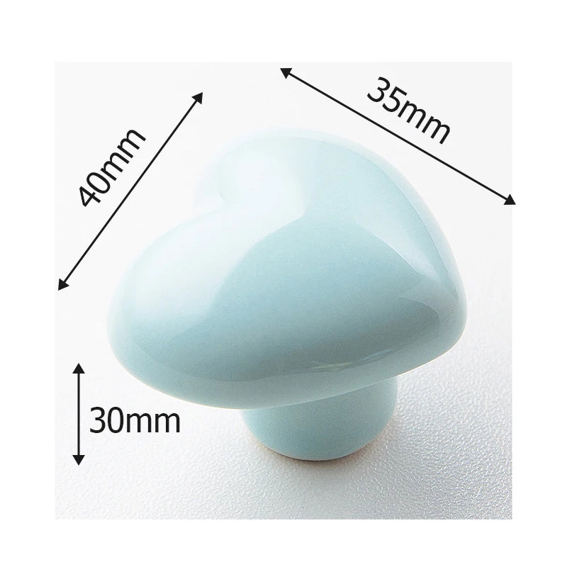 Keramik Herz Möbelgriff Bunte Schrankknöpfe für Kinder - Küche