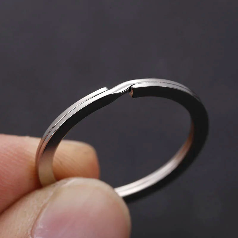 20 Edelstahl Biegeringe mit Metallhaken für DIY Schlüsselanhänger Zubehör
