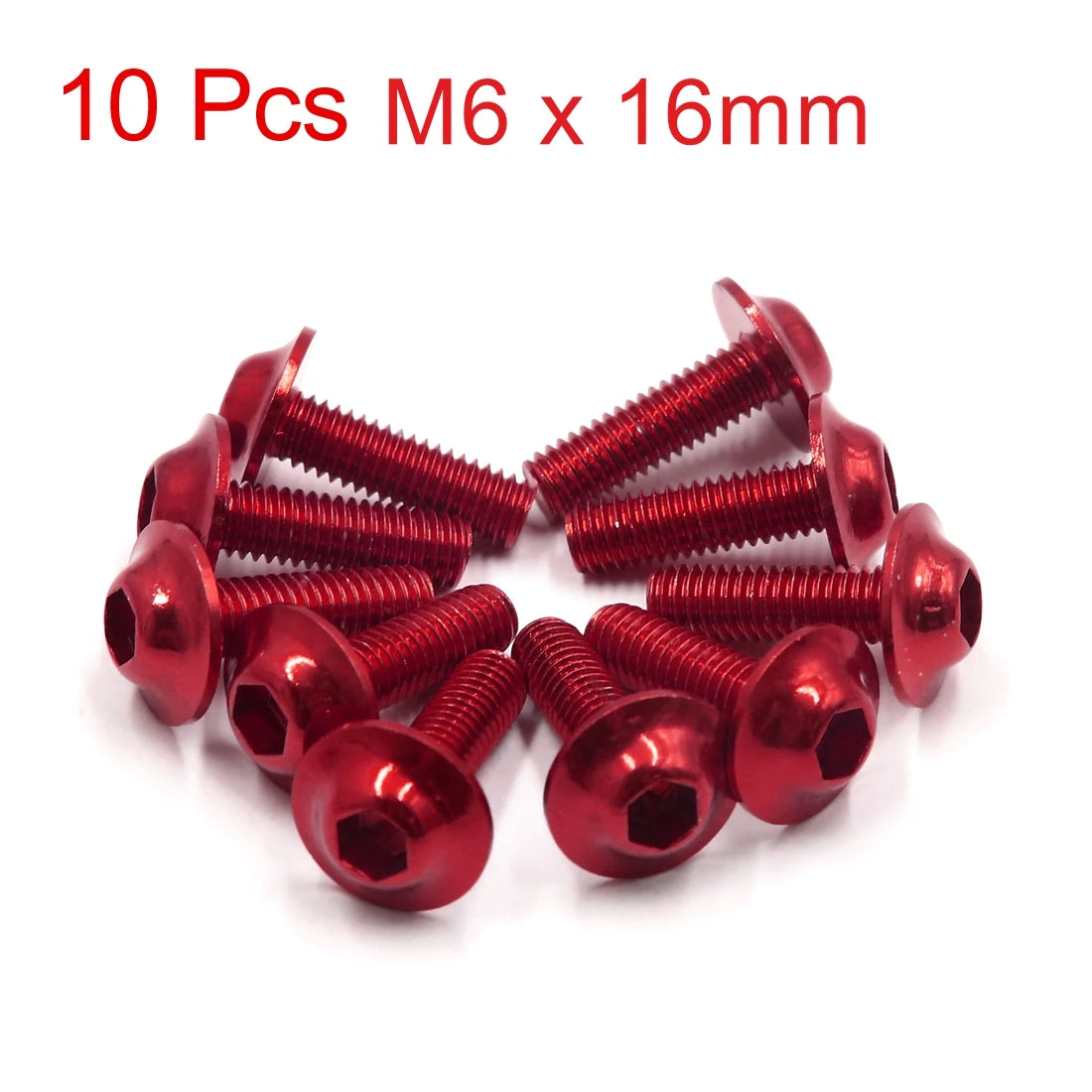 M6x20 mm Sechskantschrauben rote Verkleidungsschrauben Motorrad Roller