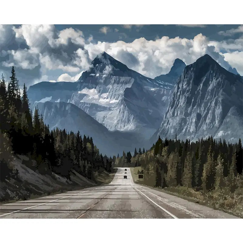 Malen nach Zahlen Leinwand 40x50cm Landschaft DIY Ölbild für Erwachsene