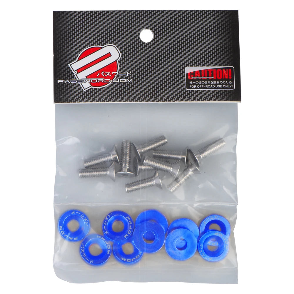 10x M6 Universal Schrauben Set für Auto Styling Kotflügel - Kennzeichen