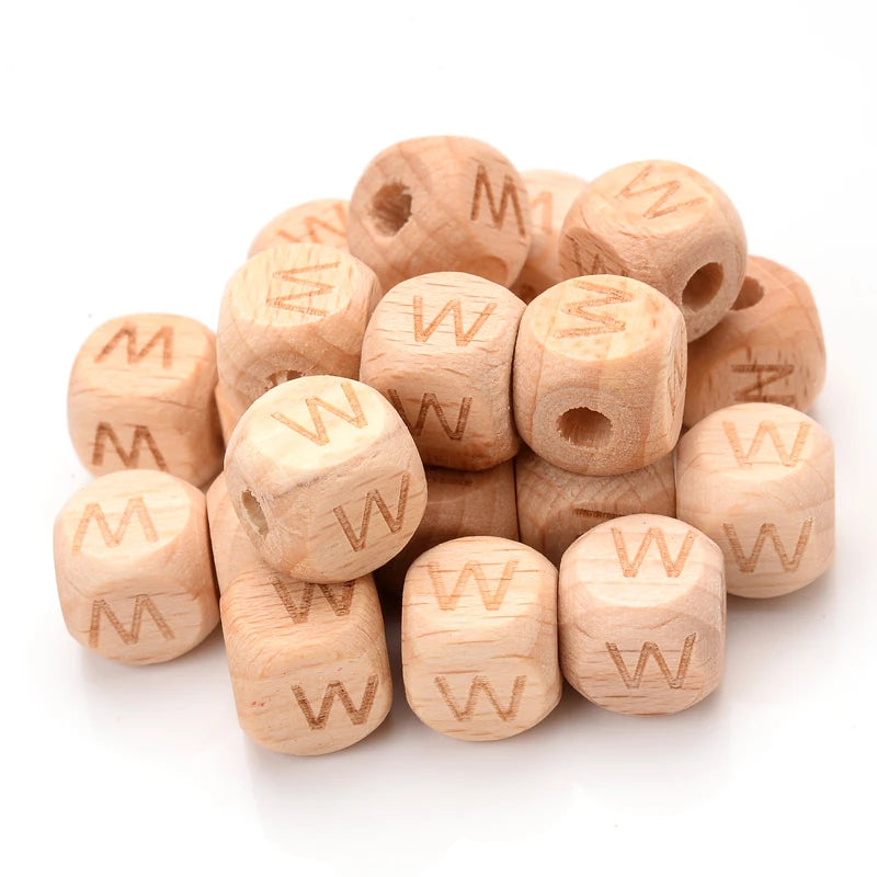 Sichere Silikon Alphabet Perlen für Baby Schnullerketten