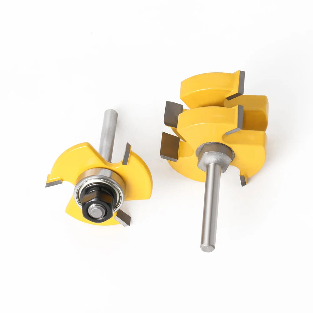 2-teiliges Fräser-Set mit 6 mm Schaft für Holzbearbeitung