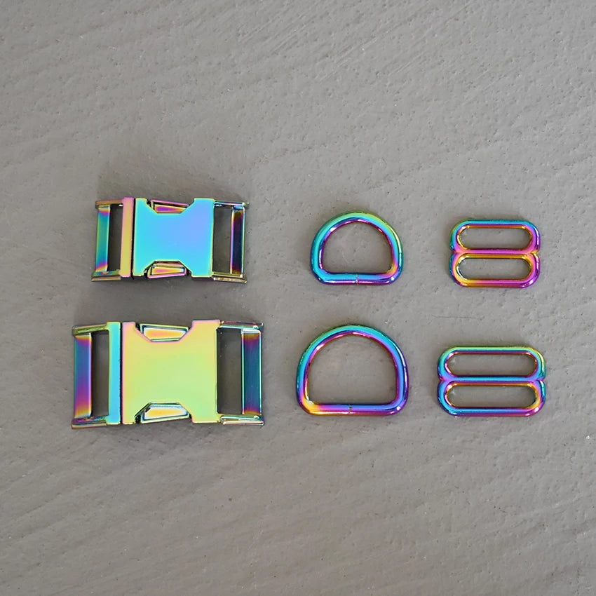 Vielseitiges Metall Schnallen Set für DIY Hundehalsbänder und Taschen