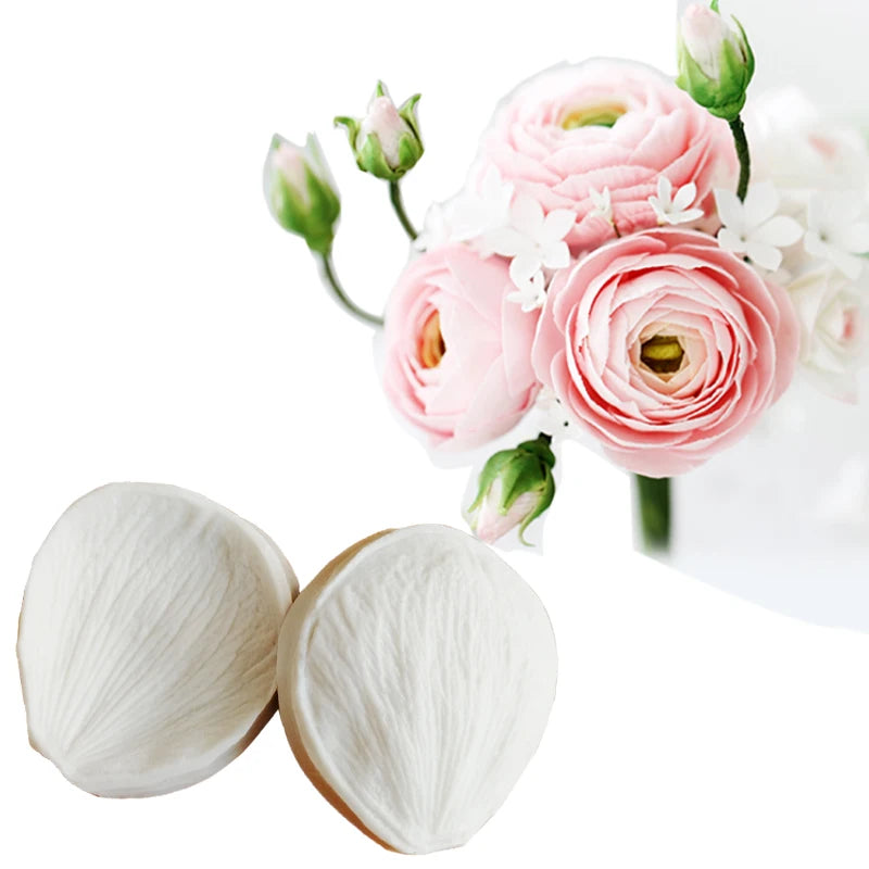 Anemone Blütenblatt Silikonform – Flexible Fondant- und Schokoladenform