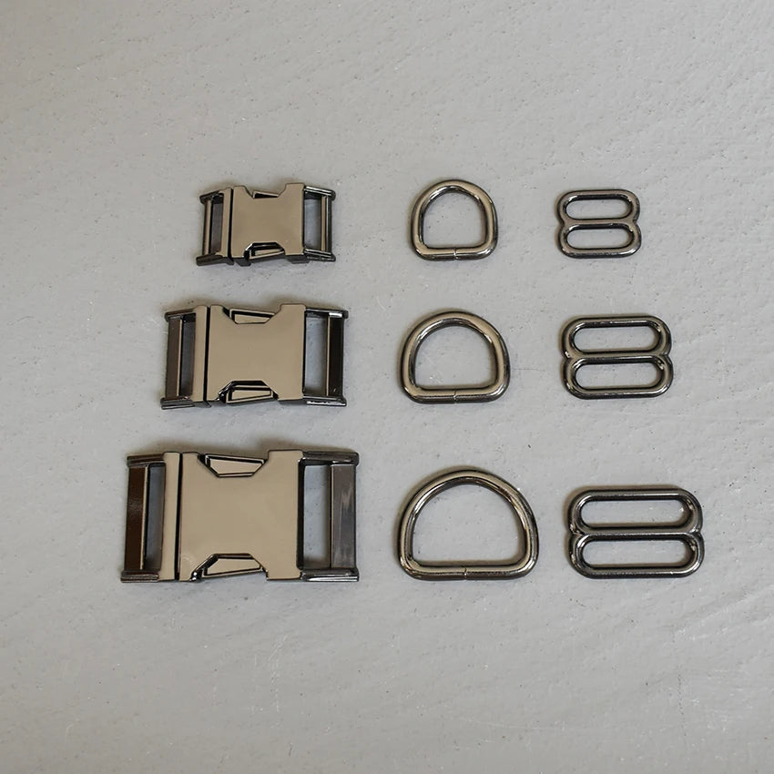 Vielseitiges Metall Schnallen Set für DIY Hundehalsbänder und Taschen