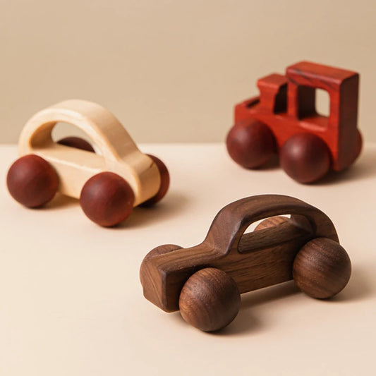 Baby Holzspielzeug aus Buche Montessori Auto Spielzeug ab 4 Jahre