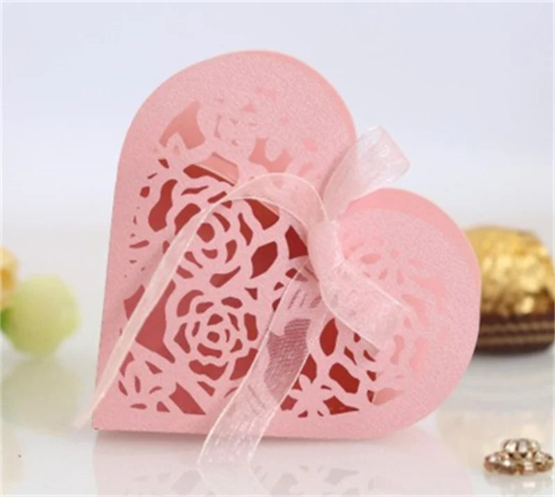 25/50/100 St. Gastgeschenk Boxen mit Band für Hochzeit Party Deko