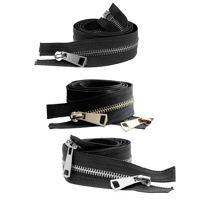 Bunte Metallreißverschlüsse mit Doppel-Schiebern, offen, 20-80 cm-Yabubest - Home & More