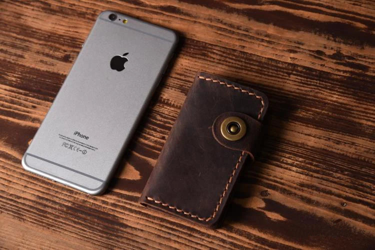 Handgemachtes echtes Leder Schlüsseletui für Herren und Damen