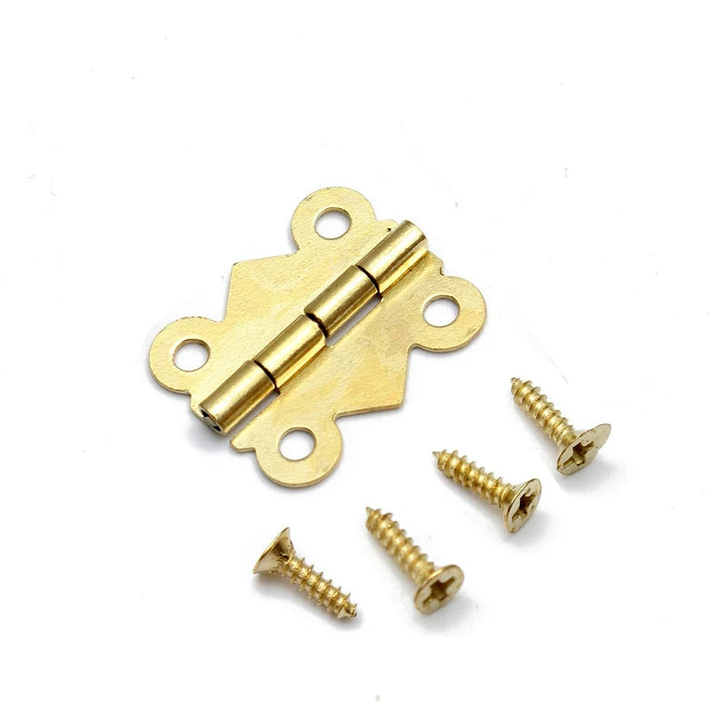 10x Mini Schmetterlingsscharniere 20x17 mm für Schmuck- - Mini-Möbel