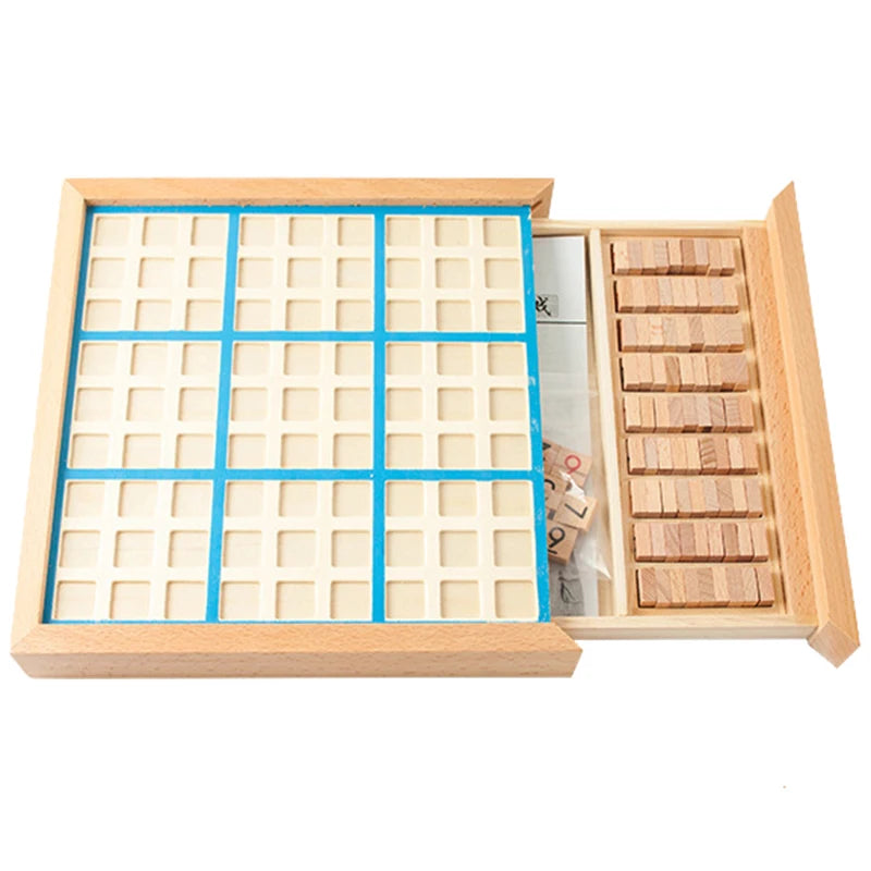 Montessori Holzspiel Pädagogisches Sudoku Zahlenpuzzle