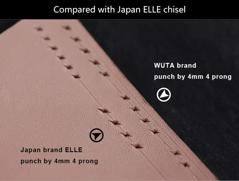 4 teiliges Lederhandwerk Meißel und Locher Set mit Diamantspitze