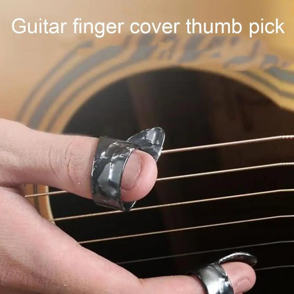 Set Daumen und Finger Plektren aus Zelluloid für akustische Gitarren