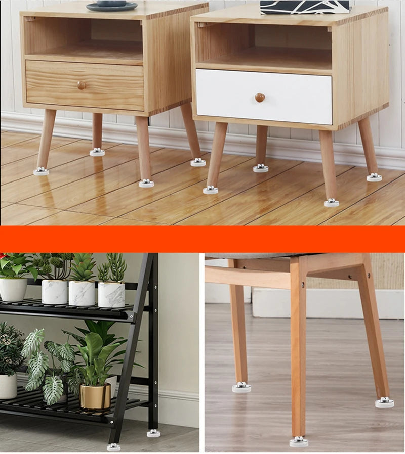 Edelstahl Möbelfüße verstellbar Nylon Nivellierfüße für Möbel stabil